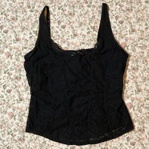 NY&C Black Lace Bustier Style Top